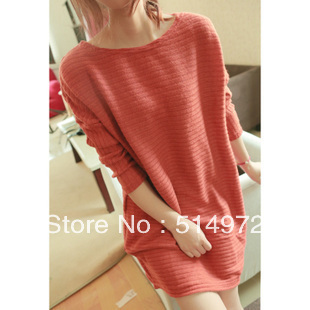 Best selling!!New Fashion Mini Long Sleeve solid Woollen Sweater dress women Short Skirt ladies pullovers free shopping