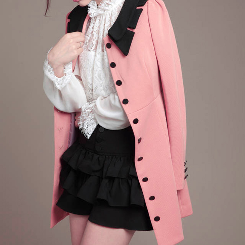 Best-Selling !!  New Vintage Retro Autumn Women's Dress Trench Coat Outerwear Slim Pink ,Free Shipping Wholesale