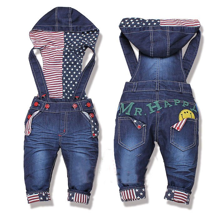 Best Selling!!spring and autumn  Baby bib pants child denim bib pants girls jeans+ free shipping 1 PIECE