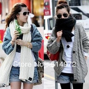 Best Selling!!Women fashion loose sweater cardigan outwear women winter jacket+ free shipping