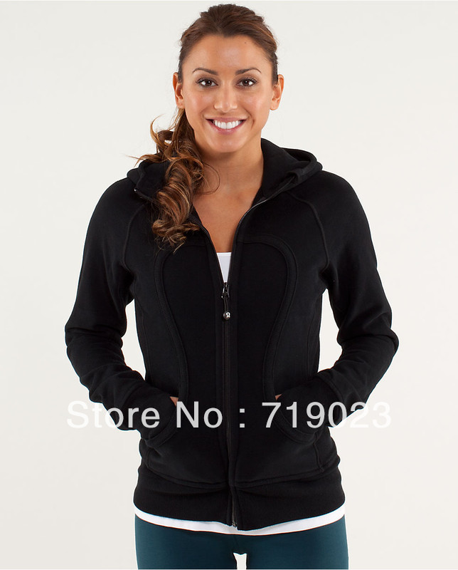 Best Wholesale Lulu Lemon Yoga Jacket Outerwear Black Hot Sale Lululemon Brand Scuba Hoodies For Women size 2-4-6-8-10-12