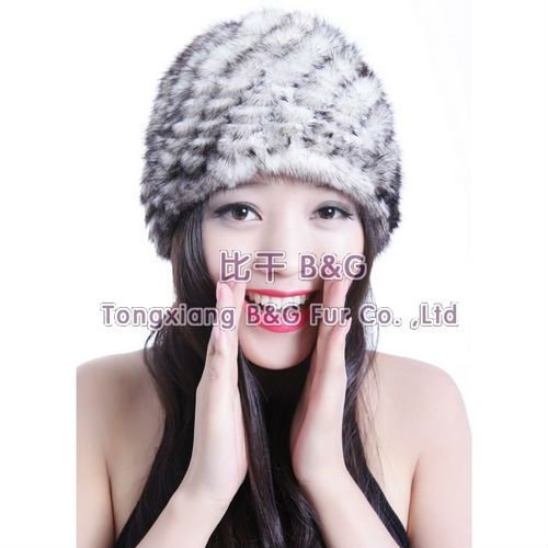 BG5473 Excellent Quality Knitted Mink Fur Beanie Hat New Design Winter Cap/Hat On Sale OEM Wholesale/Free shipping