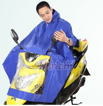 Bicycle motorcycle electric bicycle battery car ride Burberry fashion thickening plus size poncho cap qj