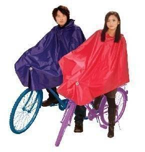 Bicycle poncho bicycle raincoat extra large belt windproof clip safety type