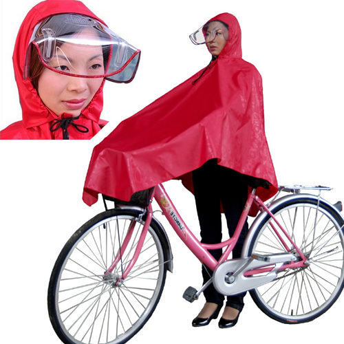 Bicycle poncho bicycle raincoat hat brim raincoat