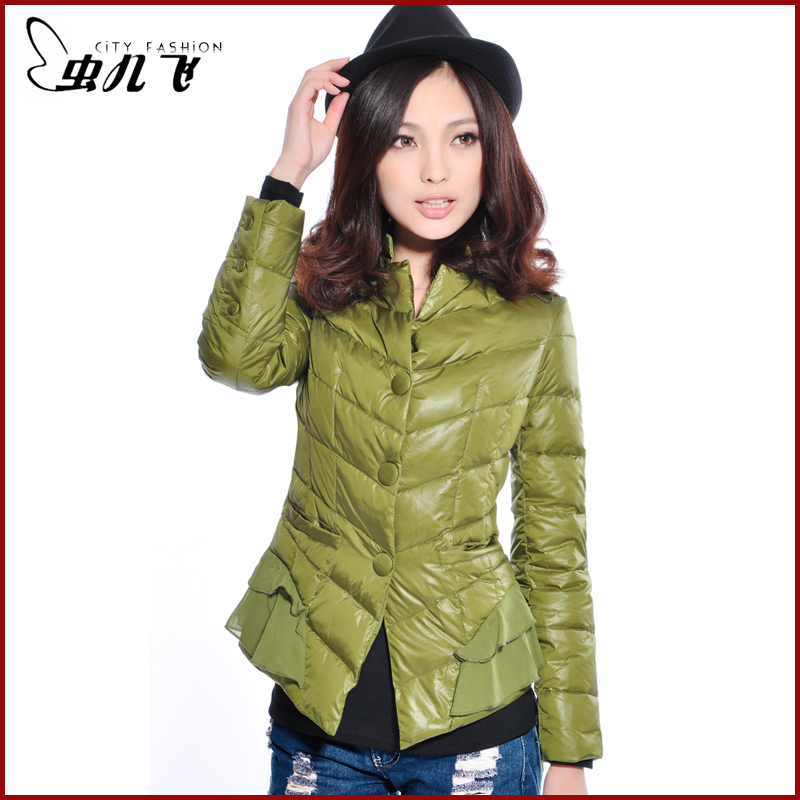 Big 2012 slim chiffon patchwork down coat female