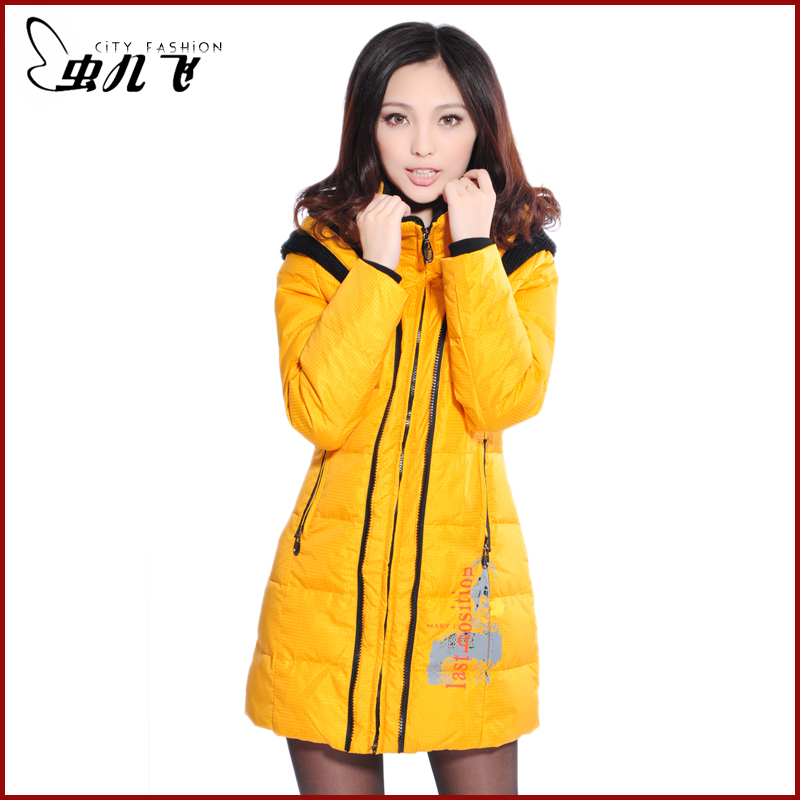 Big 2012 slim knitted down coat female long design