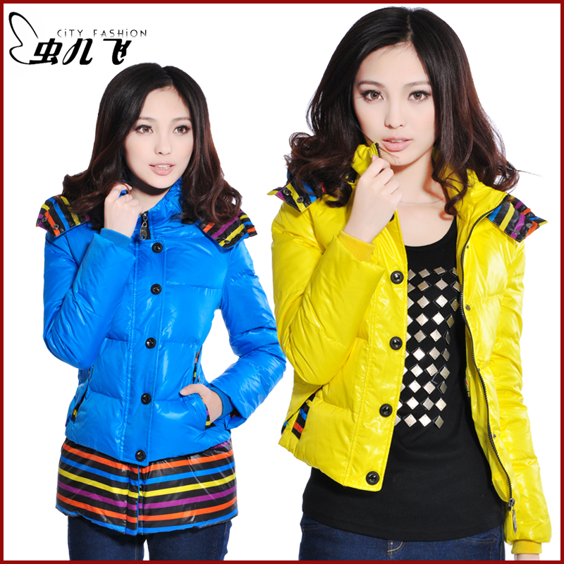 Big 2012 slim patchwork down coat female medium-long