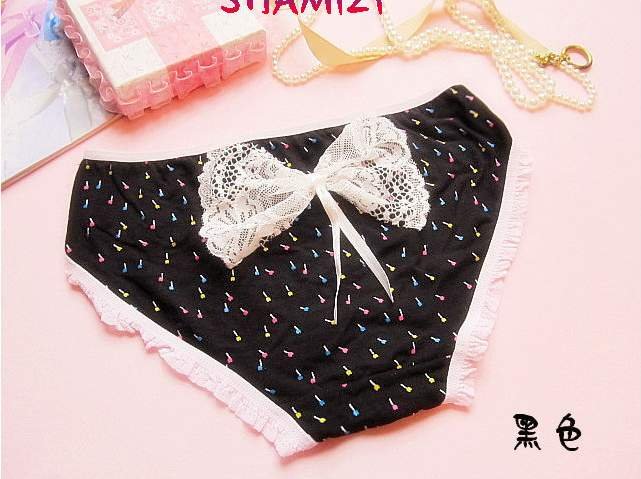 Big Bow Lovely Woman Bamboo Fiber Dot Briefs Sexy Panties for Women Free Shipping#1587