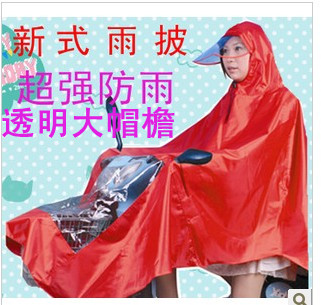 Big brim hat facial water-resistant electric bicycle motorcycle bikes singleplayer poncho raincoat