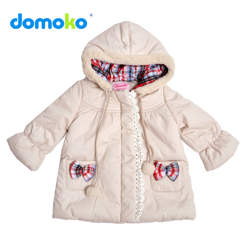 Big children's clothing 2012 female child wadded jacket winter lace bow outerwear overcoat child cotton-padded jacket