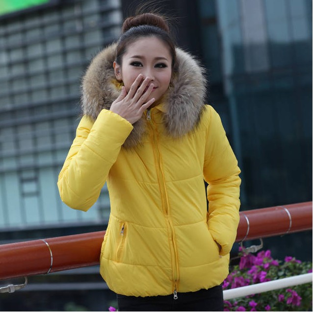 big dicount Women'scotton-padded clothes deeply artificial wool collar Lady Thicken Zipper Hoody Outwear Warm Winter Coat M88