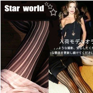 Big Discount Free shipping Female stripe Lace pantyhose tights leggings stocking socks punk style 20pcs/lot lowest price