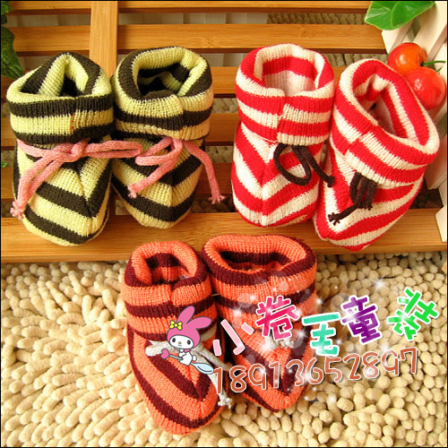 big discount Infant child baby warm shoes ankle sock double layer knitting wool shoes 0.035 zs gaga sales