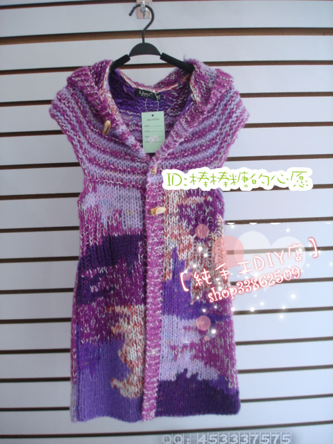 Big knitting handmade sweater patchwork one-piece dress abstract flower handmade knitted sweater outerwear