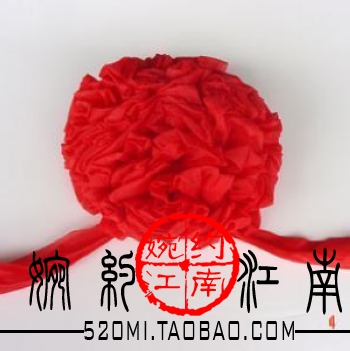 Big red flower wedding guelder sistance guelder wedding supplies chinese style wedding roll-up hem