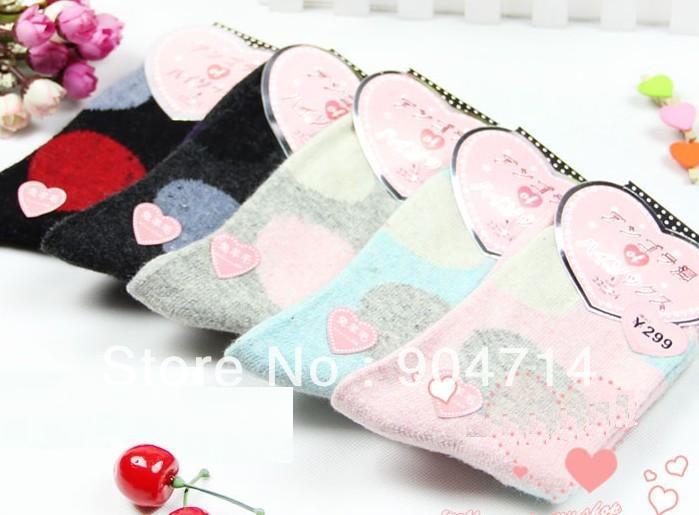 Big round doot style/wholesale trade order rabbit wool women socks/thicken warm winter socks/High quality//many style avaiable