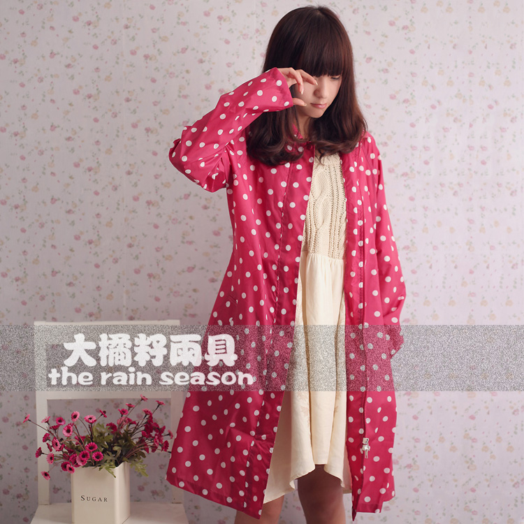 big seed rain gear adult dot polka dot raincoat poncho red sole jade 1005