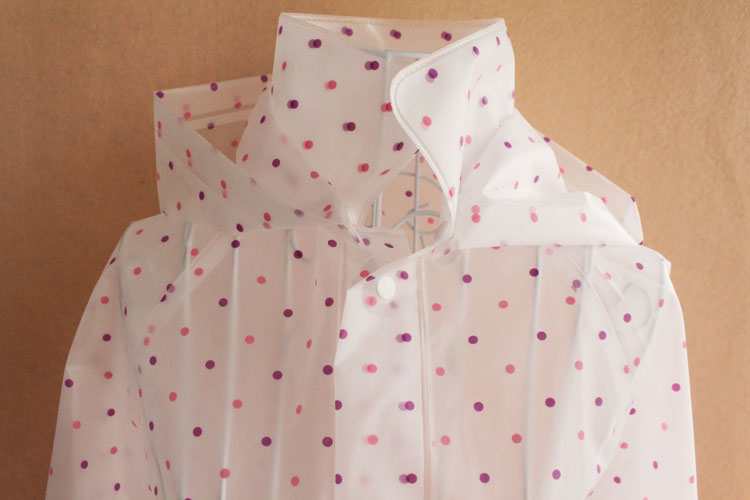 big seed rain gear eva polka dot raincoat adult raincoat poncho lilac