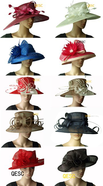 Big Sinamay hat for formal occasion.FREE SHIPPING BY EMS.