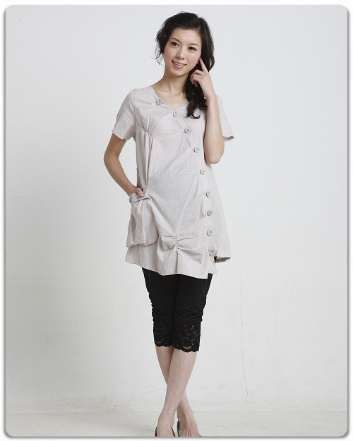 Big summer maternity clothing spring and summer fashion cotton maternity 100% unlined 8246