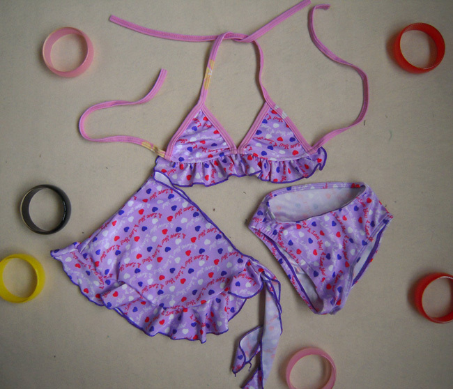 Bikini swimwear piece set female child ! baby ! little girl swimwear