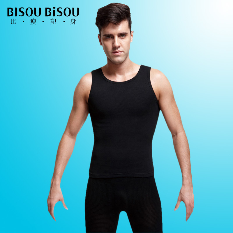 Bisou bisou body shaping male slimming plastotype underwear abdomen drawing vest