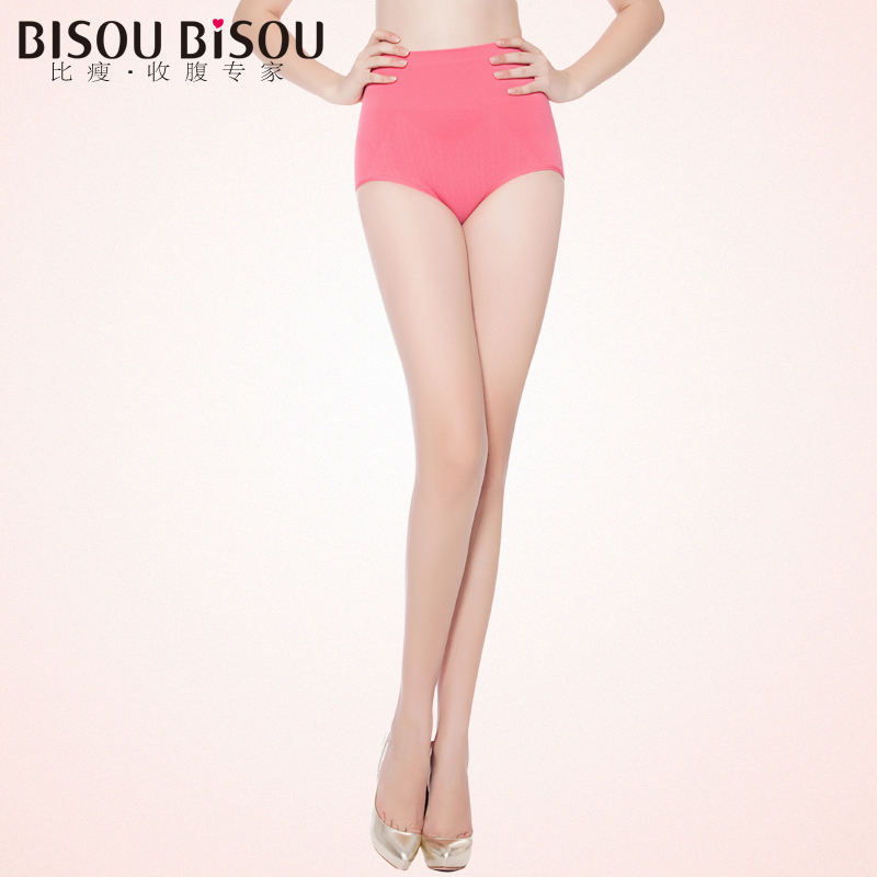 Bisou bisou women's seamless panties triangle panties 8 cotton panties mid waist abdomen drawing butt-lifting panties