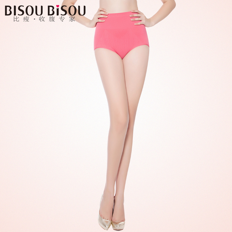 Bisou bisou women's trigonometric 8 seamless cotton panties mid waist abdomen butt-lifting drawing