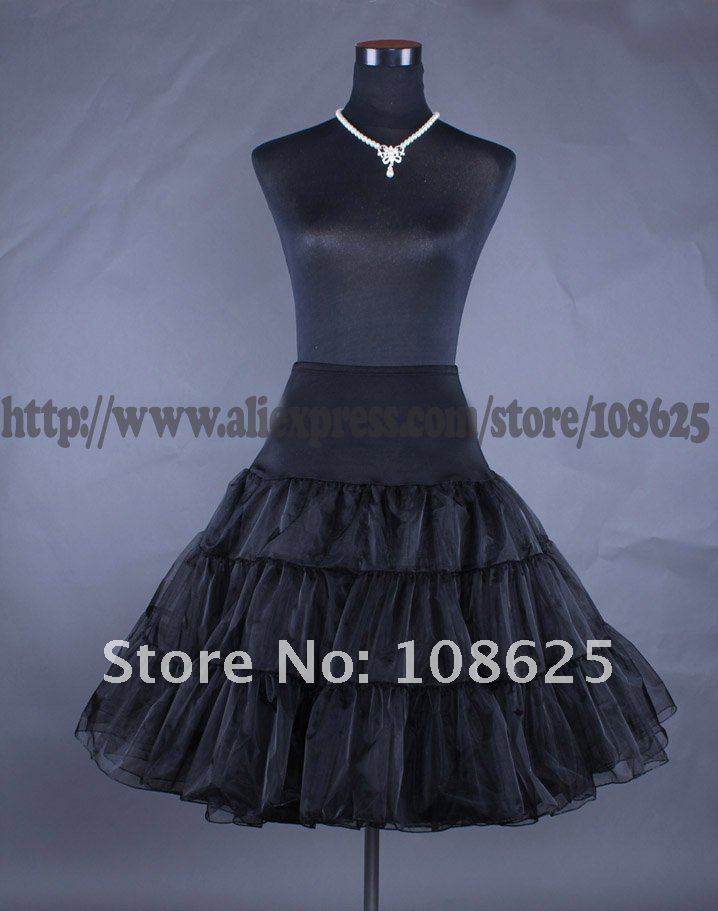 Black 26" 50s Retro Underskirt Swing Vintage Petticoat Net Skirt Rockabilly/Tutu WBP026