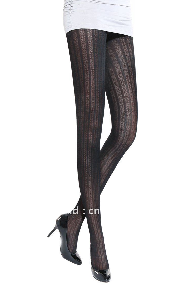 Black 30D Spandex Plaid sexy pantyhose, ultra-thin thickness stockings sexy compression tights, pantynose 8109