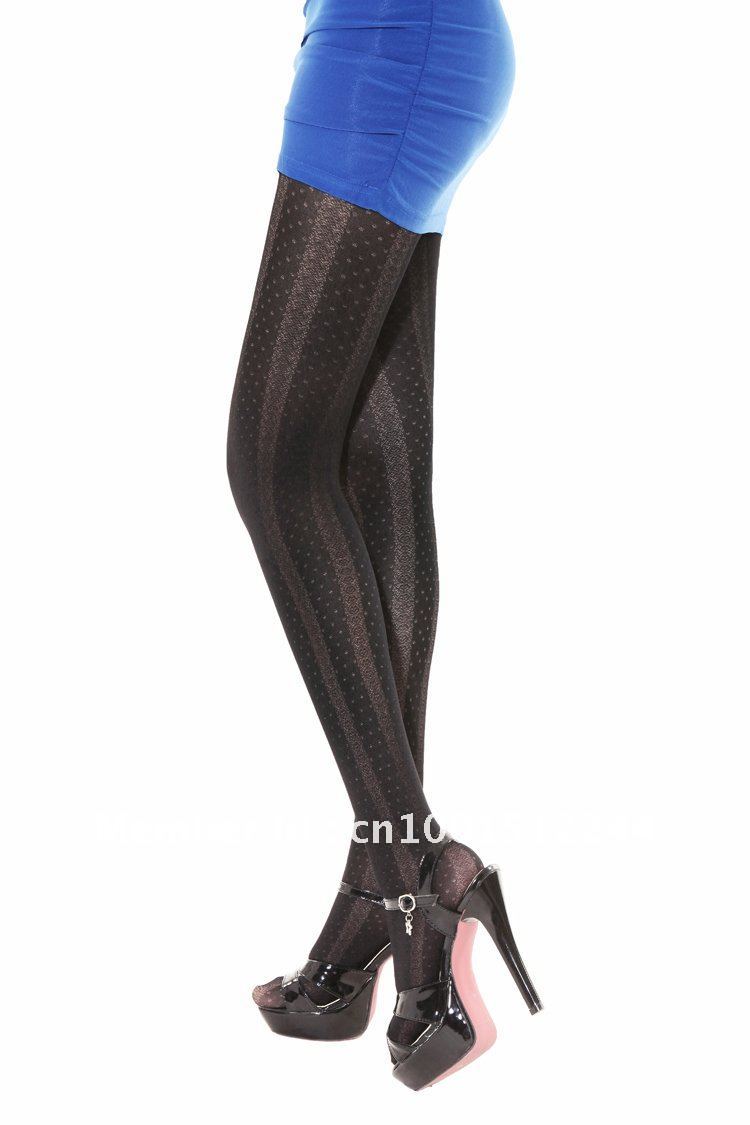 Black 30D Spandex Plaid sexy pantyhose, ultra-thin thickness stockings sexy compression tights, pantynose 8110