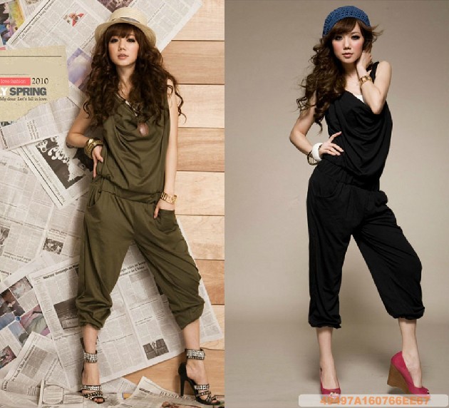 black/Army Green summer Pantyhose clothing New Slim the casual pants jumpsuit pants coveralls