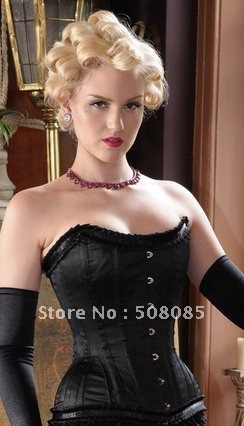 Black bandage Palace Royal Bodybuilding Corset Underwear Bra Bust Vest 5083