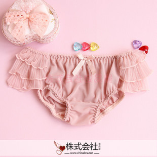 Black chiffon women's underwear pink lace panty sexy gauze transparent briefs