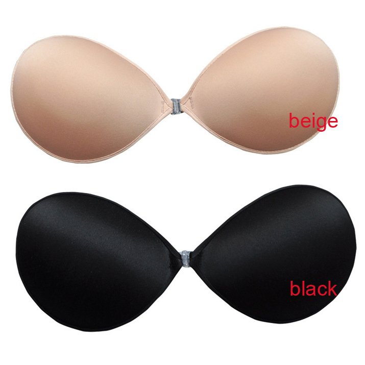 Black color A/B/C CUP, Self-Adhesive Silicone Bra 1pc Strapless Women's Invisible Bra, Free shipping