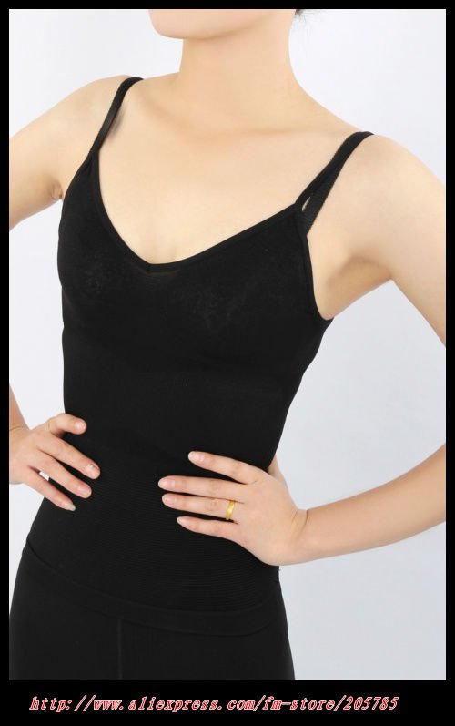 Black Color Weight Loss Fat Burning Slimming Vest Corset Body Shaper Chest   50pc/lot Freeshipping