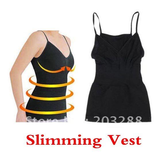 Black Color Weight Loss Fat Burning Slimming Vest Corset Body Shaper Chest UP