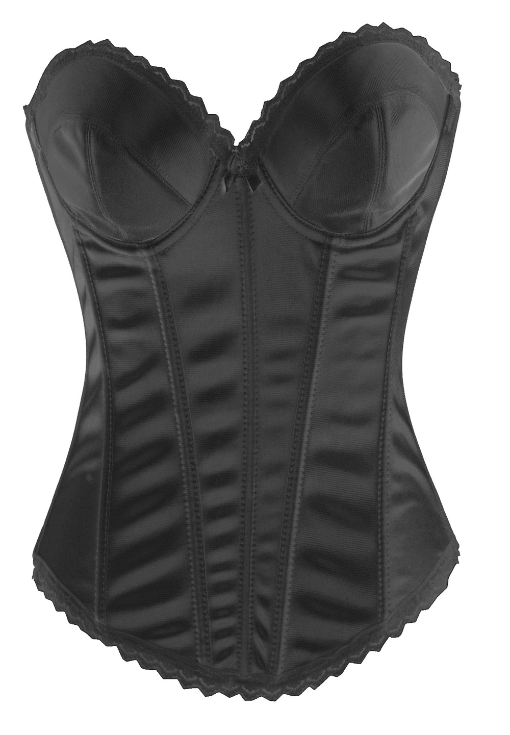 Black  cotton  hook eye back corset busiter with padded cup underwire  bodyshaper S-2XL