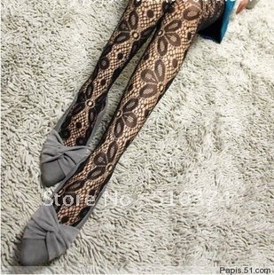 Black Fishnet Sexy Fashion Slimming Solid Hosiery flower Tights 10 PC/LOT Pantyhose 85g Women's Lady's Socks FREE SHIPPING