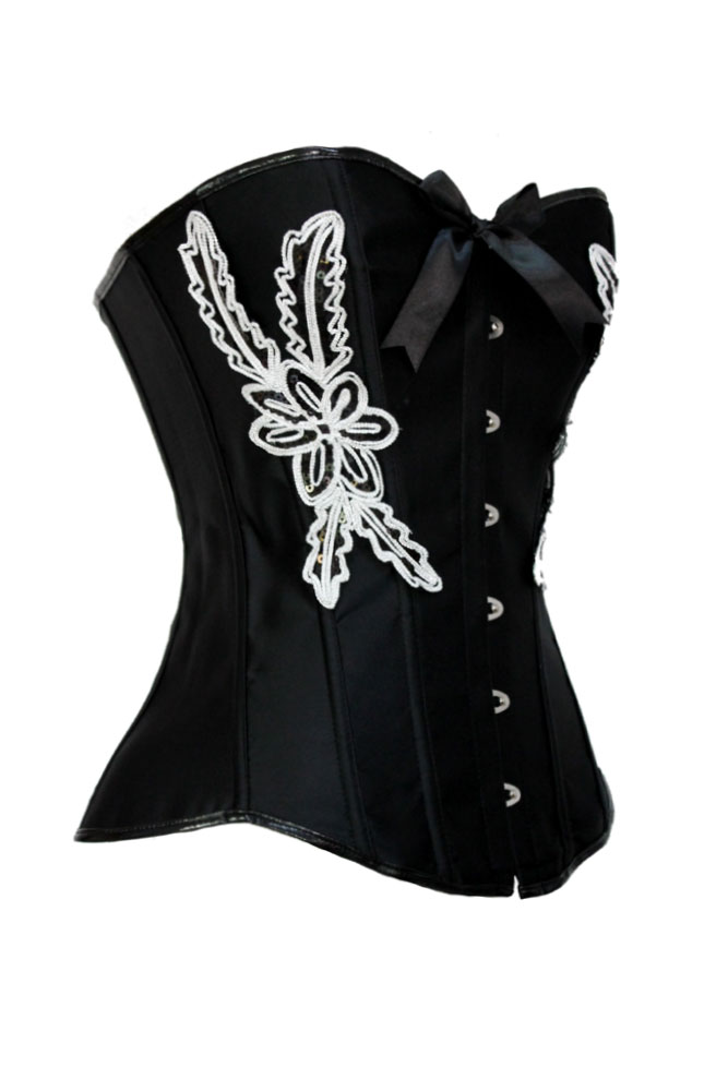 Black Floral Embroidery Corset Top LC5249 Cheap price Drop Shipping Free Shipping