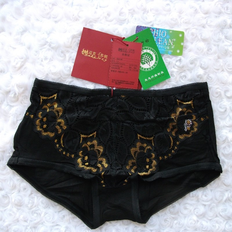 Black modal slim hip gentle and lovely panties e06