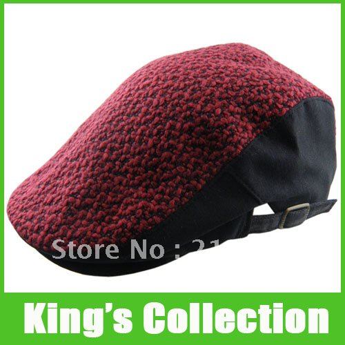 black&red Fashion Women's beret knitted beret Hats cotton beret hats headwear casual caps10/lot Free Ship WHOLESALE