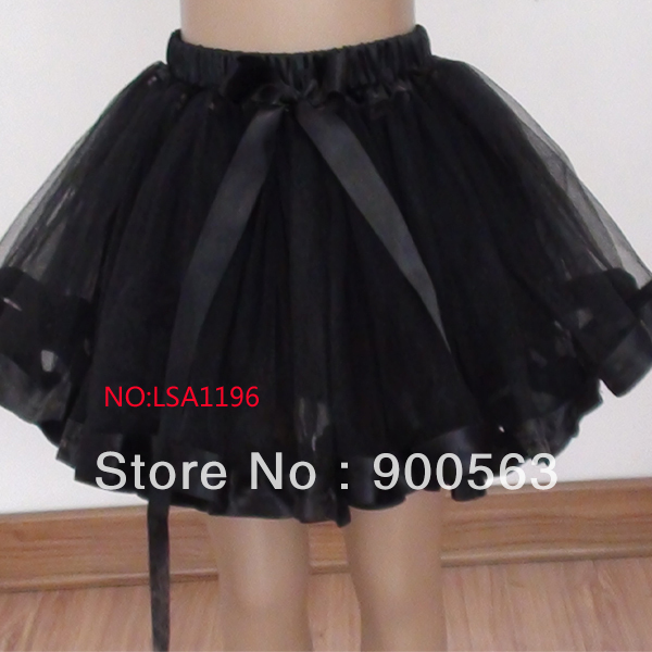black ribbon tutus, free shipping pettiskirts,extra larger size fit for 9-14T