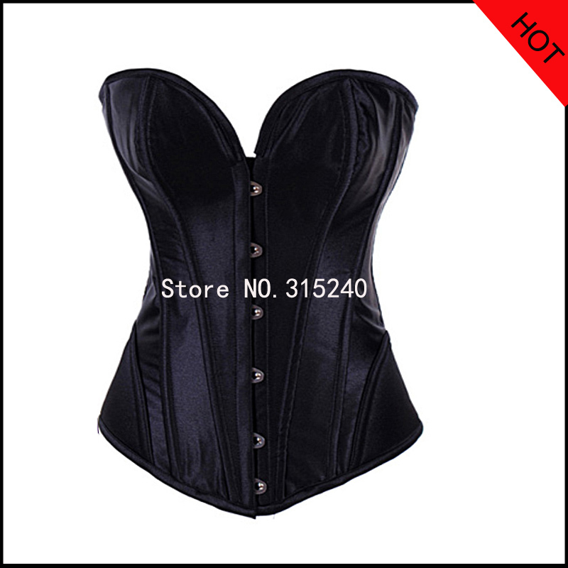 Black steel boned corset for sale