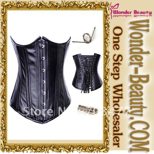 Black Steel boned corsets sexy strapless corsets High quality competitive price New arrival Free shipping best service