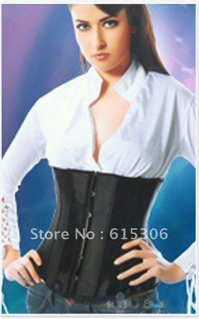 Black Underbust Corset Free shipping