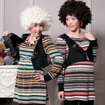 Black vest autumn and winter maternity clothing stripe maternity top