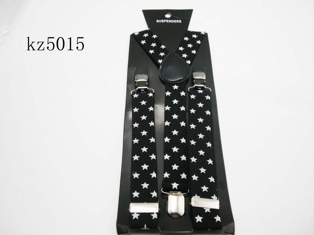 black white all star suspenders