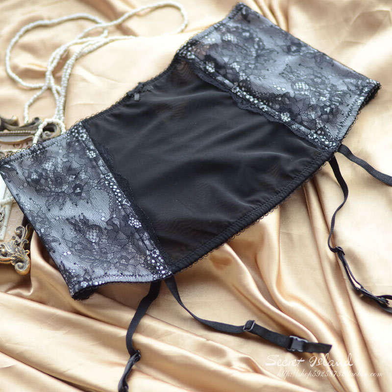 Black white exquisite lace sexy body shaping beauty care cummerbund belt clip